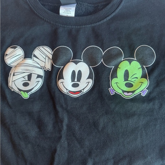 Disney Sweater Mickey Mouse Graphic Crew Neck Pullover Womens Med Halloween 0073 - Picture 8 of 8